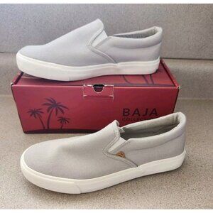 Lamo Womens Piper Gray Canvas Slip-On Sneakers Size 7